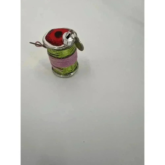 In Box 2002 Dept 56 Tiny Trimmings Glass Ornaments 4 Pc Seamstress Sewing - Picture 10 of 16